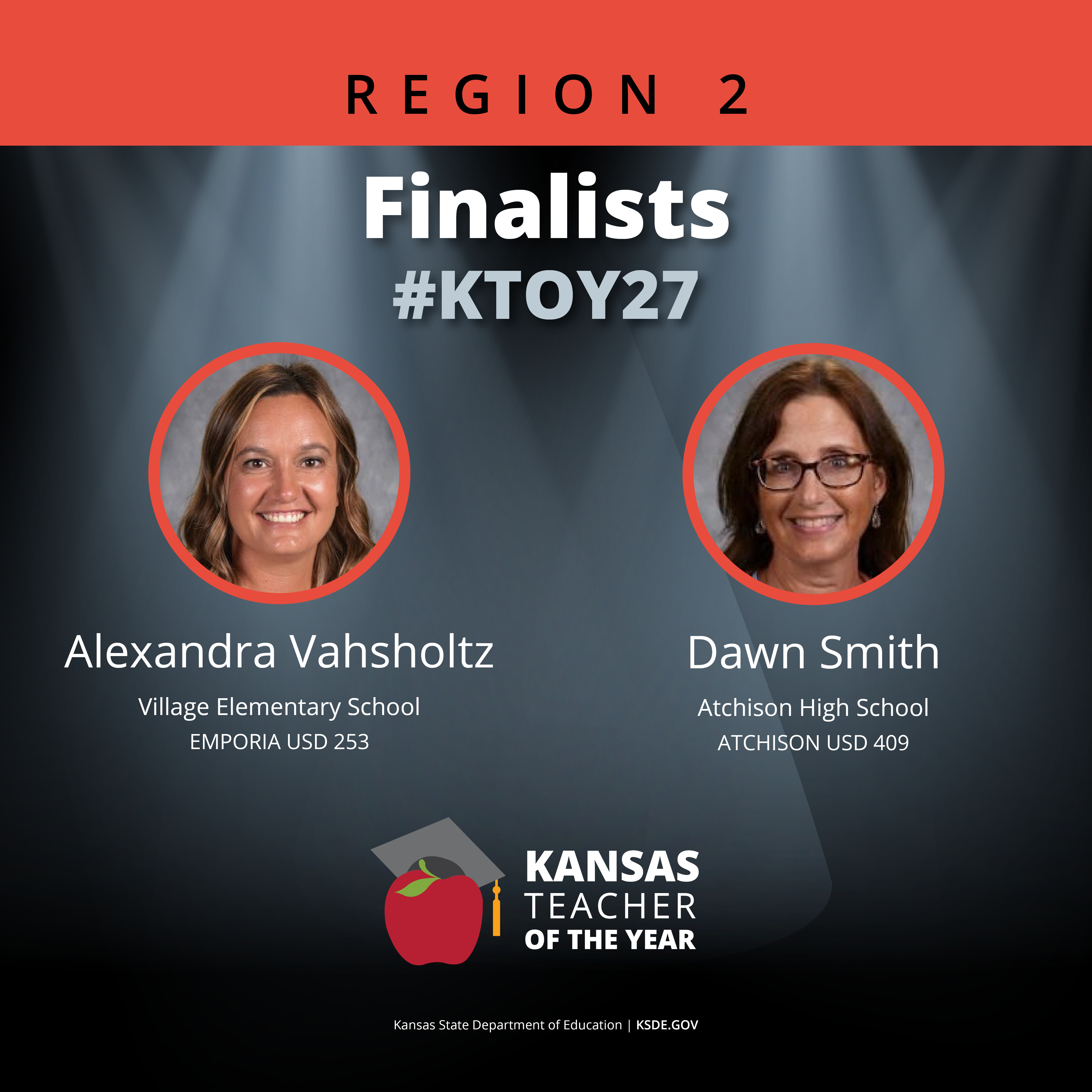 Region 2 Finalists for the 2027 Kansas Teacher of the Year: Alexandra Vahsholtz